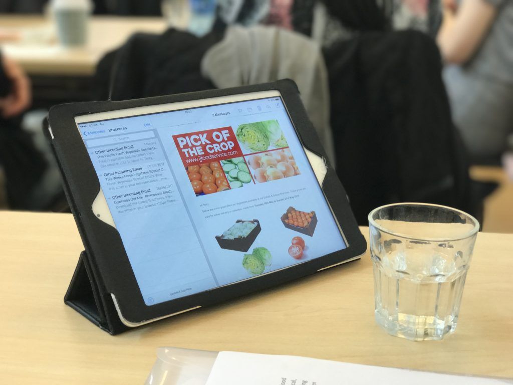 JJ's weekly 'fresh produce' e-shot is distributed to thousands of customers 